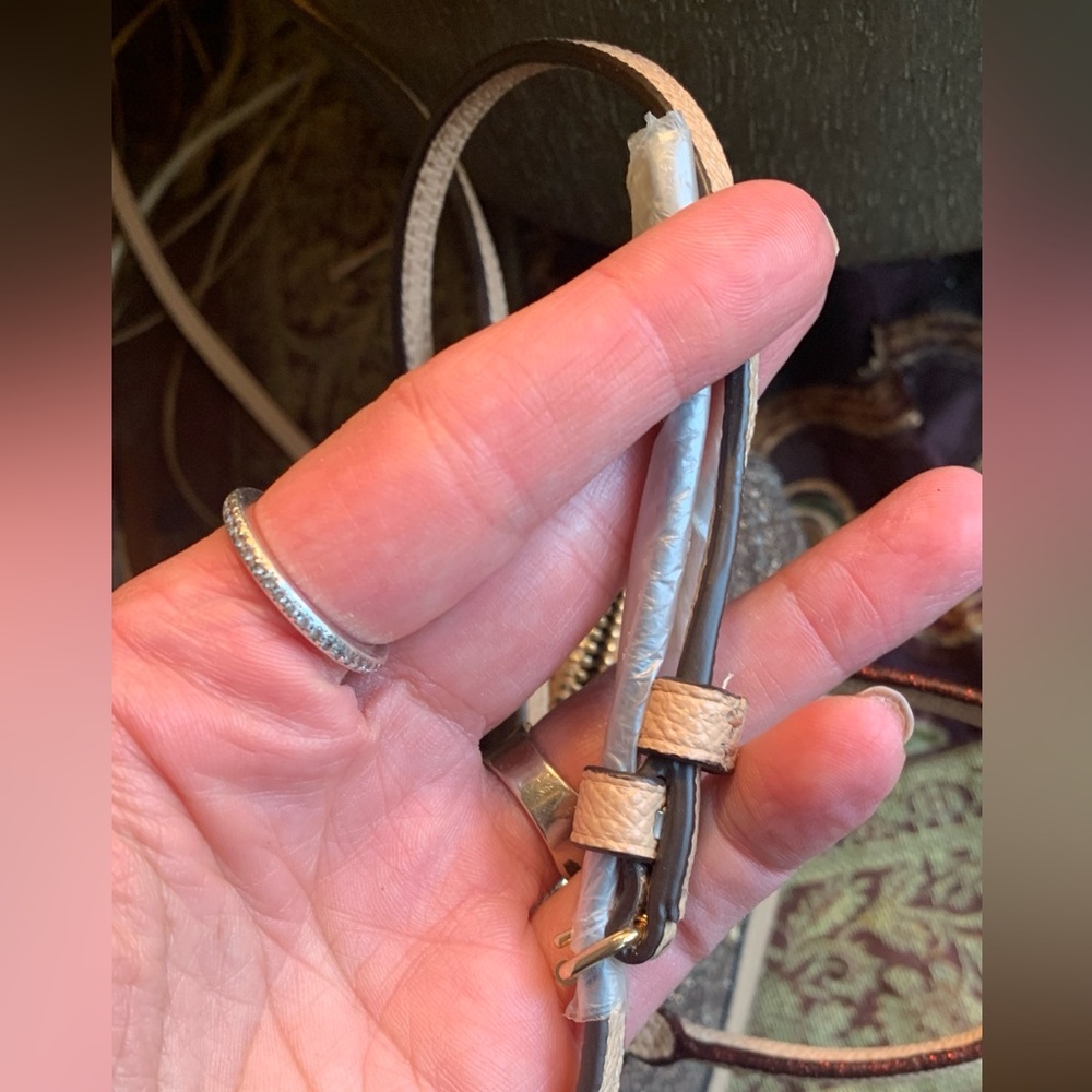 Authentic COACH Leather/glitter stars small zip top satchel/Crossbody - Picture 10 of 16